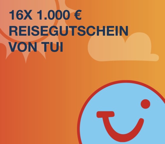 erlebe-haleon - 16x 1.000 € Reisegutschein von TUI