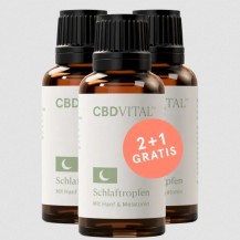 Schlaftropfen mit Hanf & Melatonin ★ 2 + 1 GRATIS