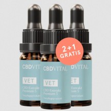 VET CBD 5 Extrakt PREMIUM für Tiere ★ 2 + 1 GRATIS