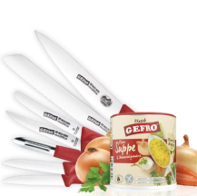 Premium Messer-Set + gratis 450 g GEFRO Suppe