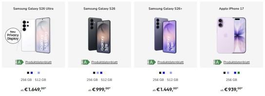 Top-Smartphones zu Top-Tarifen